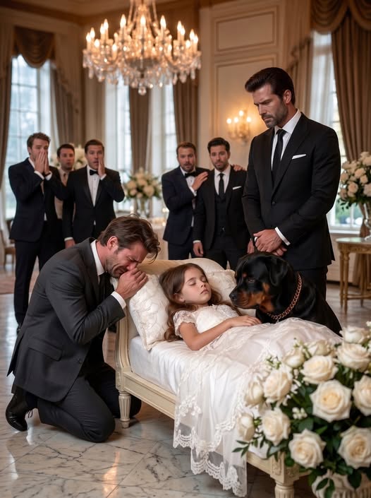 Everyone thought the dog was mourning the little girl—until he pressed his ear against her coffin and heard something moving inside.
