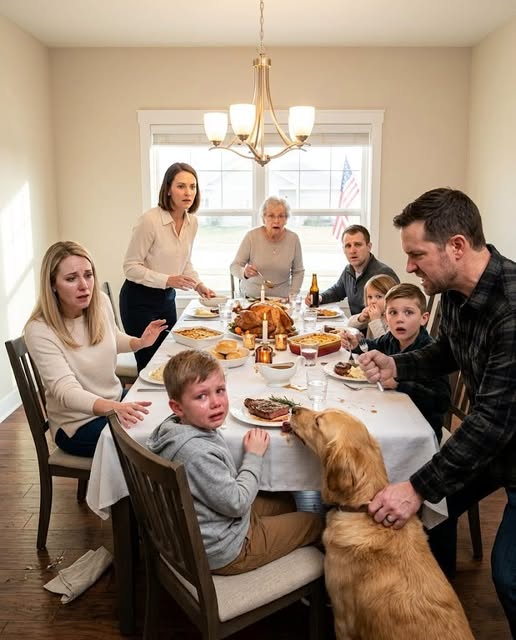 My son refused to eat his Thanksgiving steak because it smelled strange, but when my nephew tried to take it, my wife screamed like she already knew someone at the table wanted me dead.