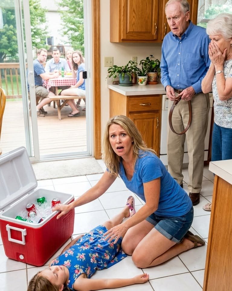 My father swung his belt at my three-year-old during his birthday party—but when she hit the floor, he had no idea the guests’ recordings would expose the secret our family had buried for decades…