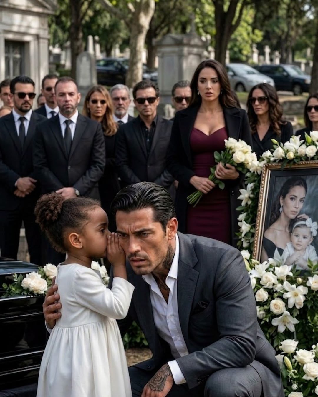 A 3-Year-Old Maid’s Daughter Whispered Four Words to New York’s Most Feared Mafia Boss at His Fiancée’s Memorial—And Suddenly He Realized the Tiny Coffin He Buried Eight Months Ago Might Have Been Empty for a Reason…