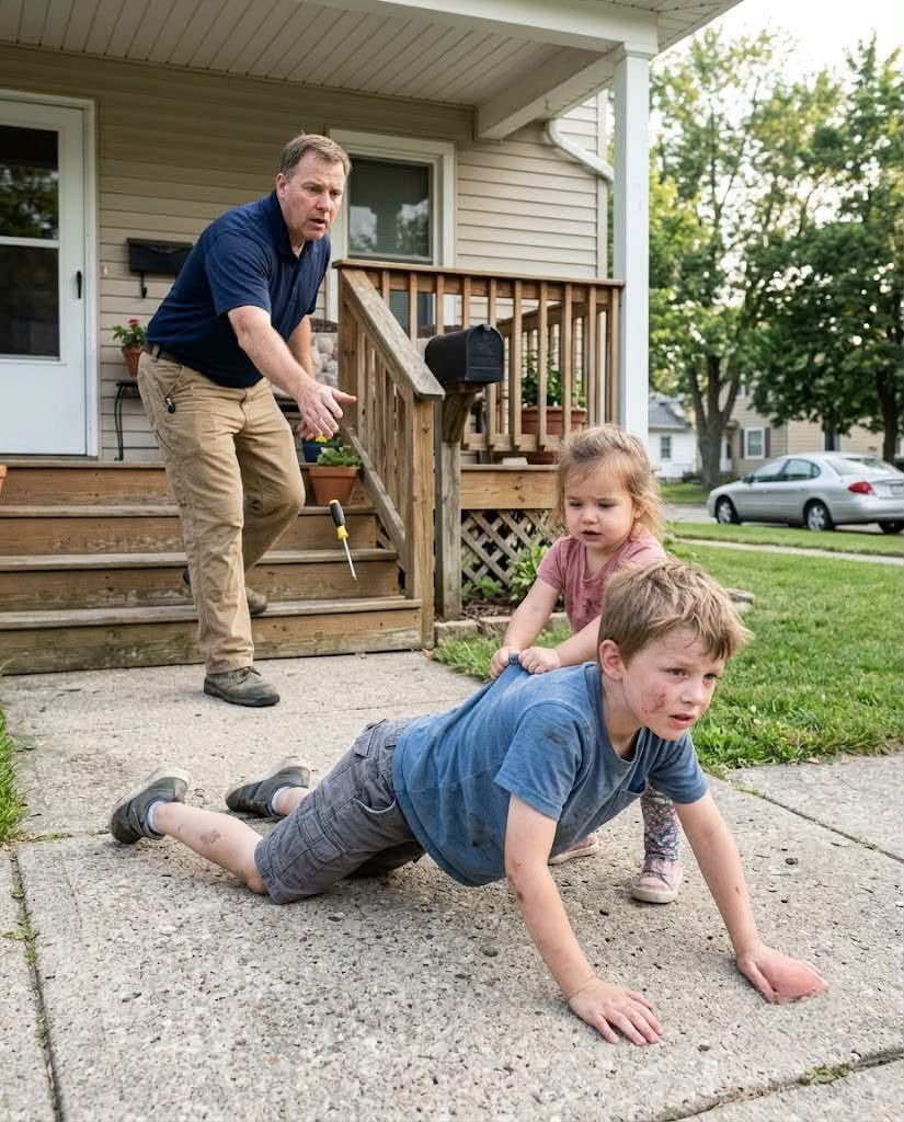 My nephew hadn’t been allowed to visit me for months—then one morning he crawled to my house with his three-year-old sister and said, “She locked us downstairs again.”