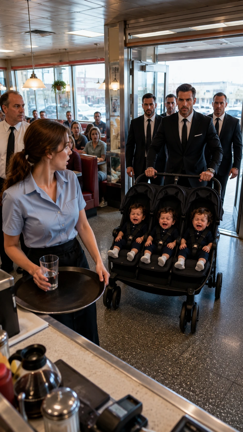 When three toddlers belonging to the city’s most feared man screamed “Mama” at a waitress, nobody expected her to whisper, “My triplets died fourteen months ago.”