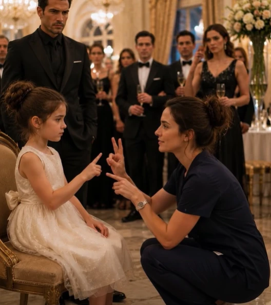 Everyone at the billionaire CEO’s charity gala ignored his deaf nine-year-old niece—until one quiet pediatrician knelt beside her, began signing, and made the CEO freeze across the room.