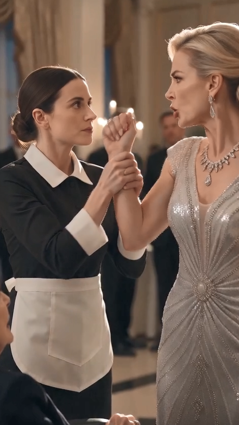 A Waitress Protected a Helpless Guest—Then the Most Powerful Man in the Ballroom Revealed the Truth