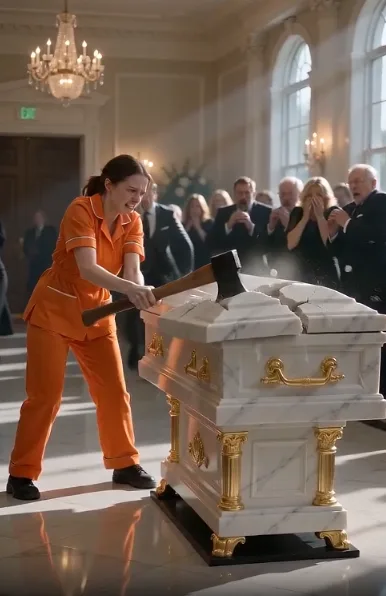 “They Tried to Stop the Maid From Breaking the Coffin — Then Three Knocks Silenced the Entire Funeral”
