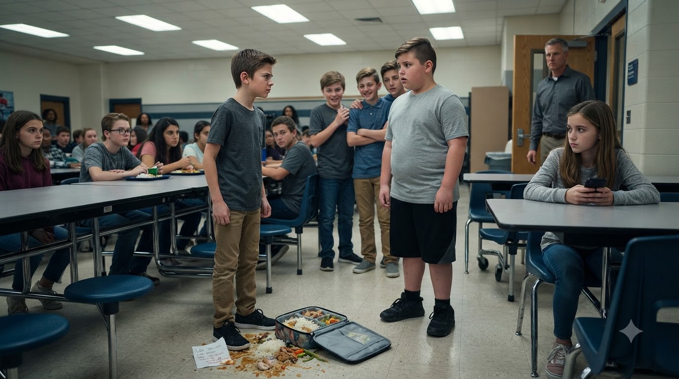 They Knocked My Lunch Onto The Floor, But One Quiet Girl Had Recorded Everything.