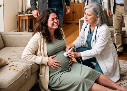 My Son Suddenly Jabbed a Needle Into My Fiancée’s Pregnant Belly—Then the “Baby Bump” Burst in Front of Everyone.