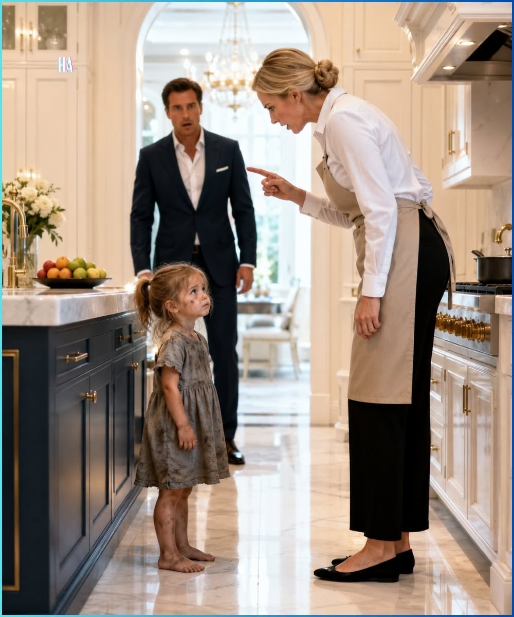 She Told a Starving Three-Year-Old She Did Not Belong There Until the Billionaire’s Voice Froze the Whole Kitchen
