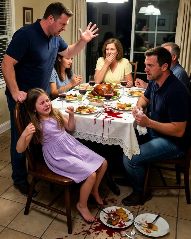 At a family dinner, my brother-in-law SLAPPED my 10-year-old daughter so hard she tumbled out of her chair. His mother gave a smug little smile and said, "That’s what brats deserve." Around the table, nobody moved. I didn’t raise my voice... I just called one person. Ten minutes later