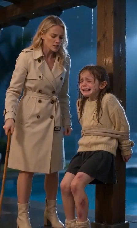 My Seven-Year-Old Daughter Was Tied to a Pergola in the Rain—Then a Gardener’s Video Exposed the Secret War Inside My Own Home