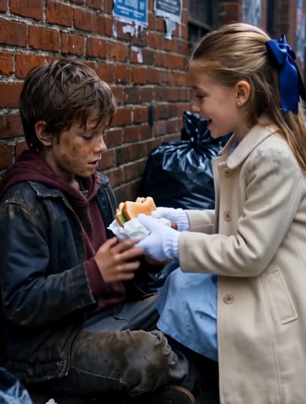 A Girl Gave Her Sandwich to a Homeless Boy—Then Her Mother Saw His Face and Realized the Son She Mourned Was Still Alive