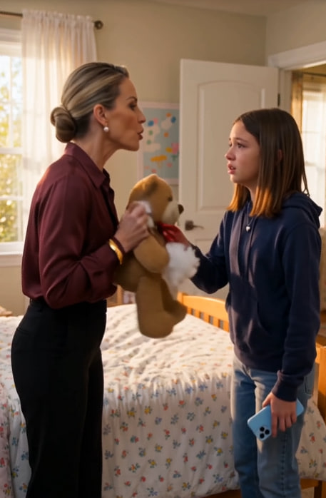 Her Stepmother Ripped Open Her Dead Mother’s Teddy Bear—Then a Hidden Recorder Played the Question That Changed Everything About the Funeral