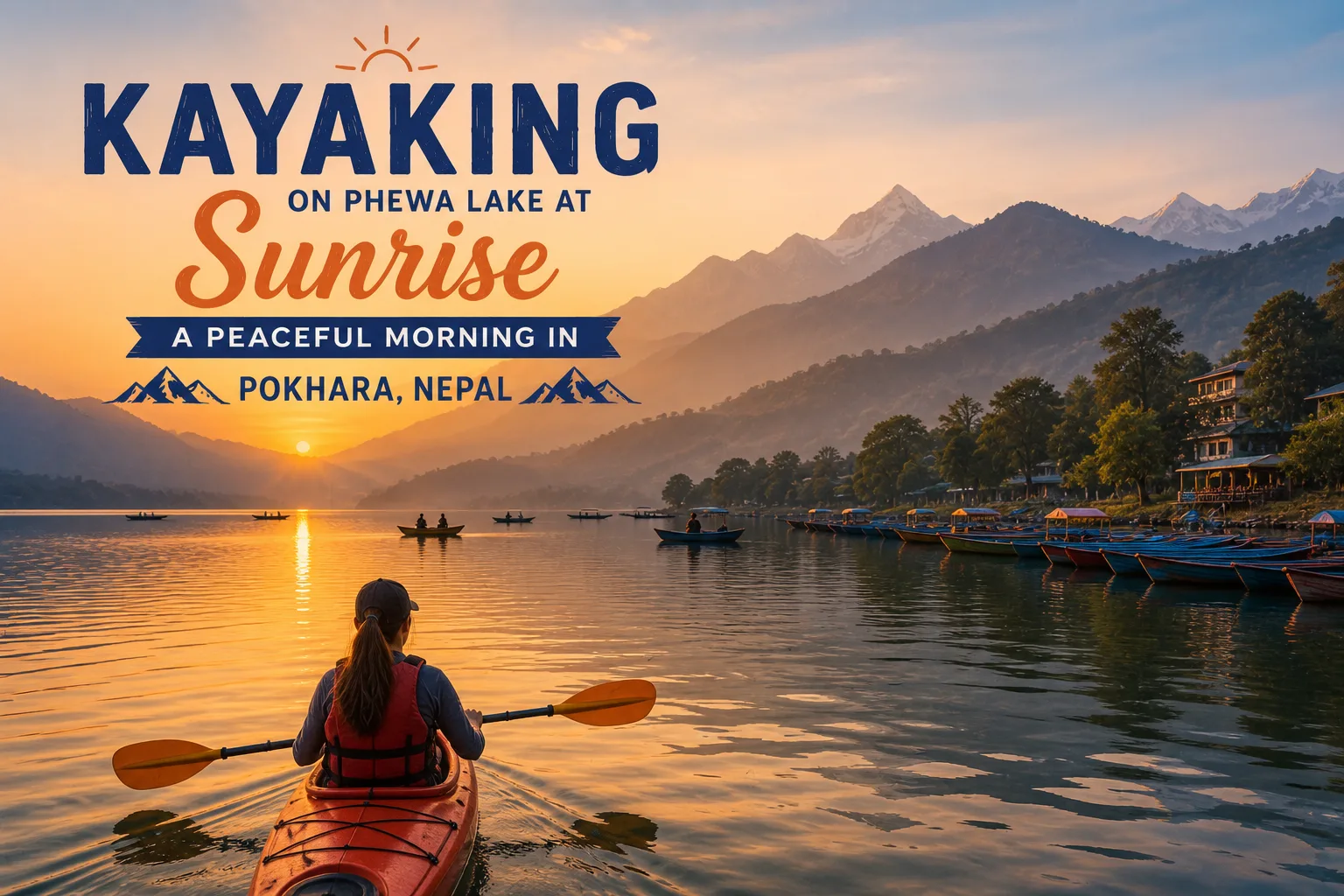 Kayaking on Phewa Lake at Sunrise: A Peaceful Morning in Pokhara, Nepal