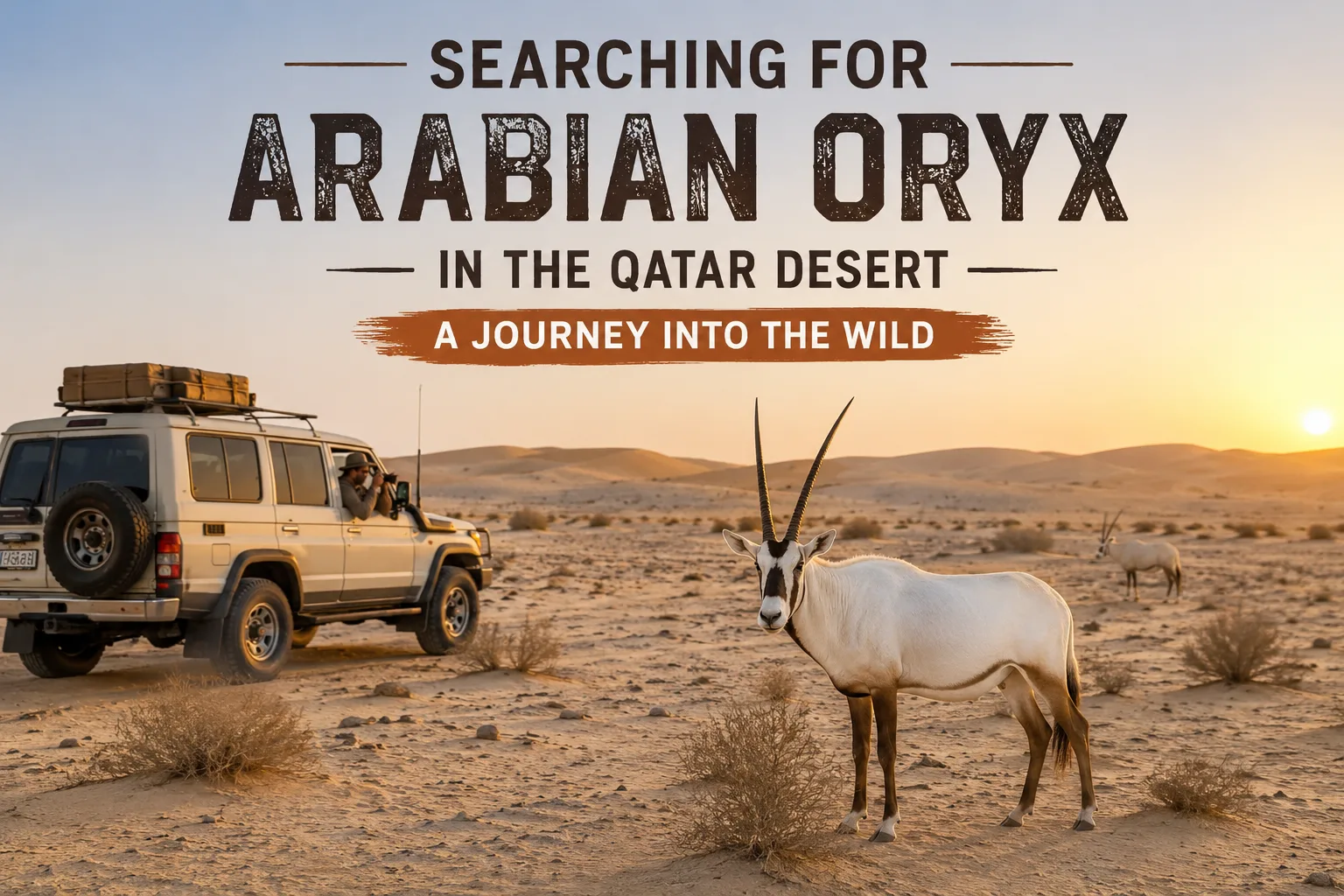 Searching for Arabian Oryx in the Qatar Desert: A Journey Into the Wild