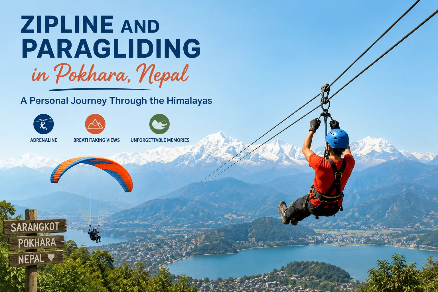 Zipline and Paragliding in Pokhara, Nepal: A Personal Journey Through the Himalayas - Poparao