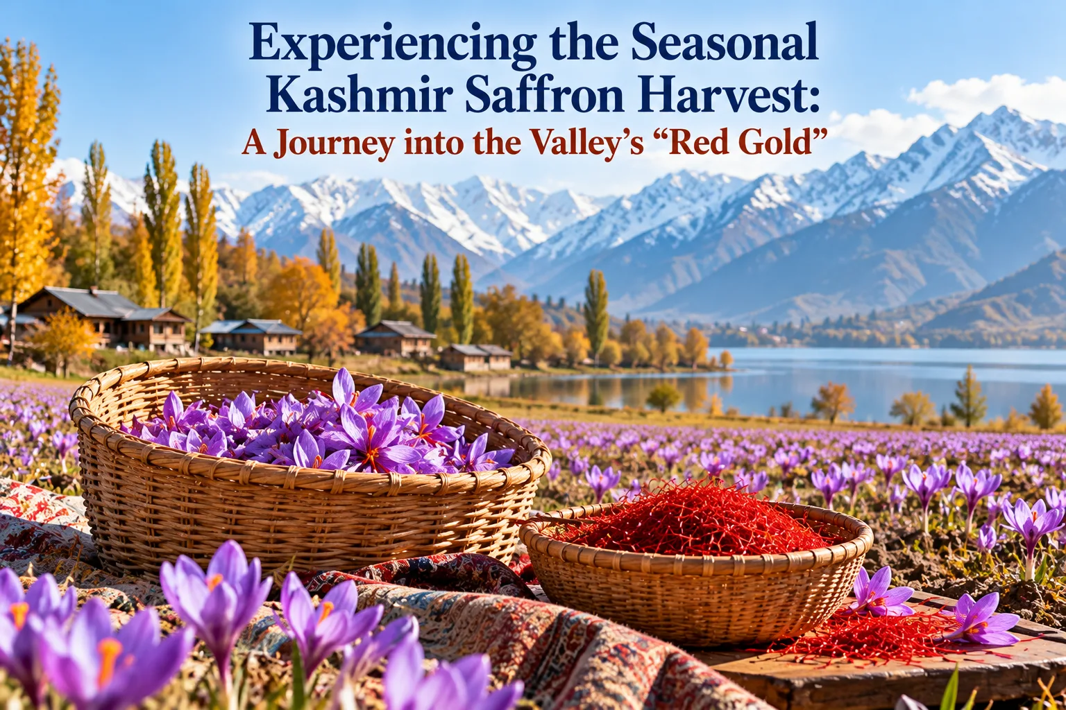 Experiencing the Seasonal Kashmir Saffron Harvest: A Journey into the Valley’s “Red Gold”