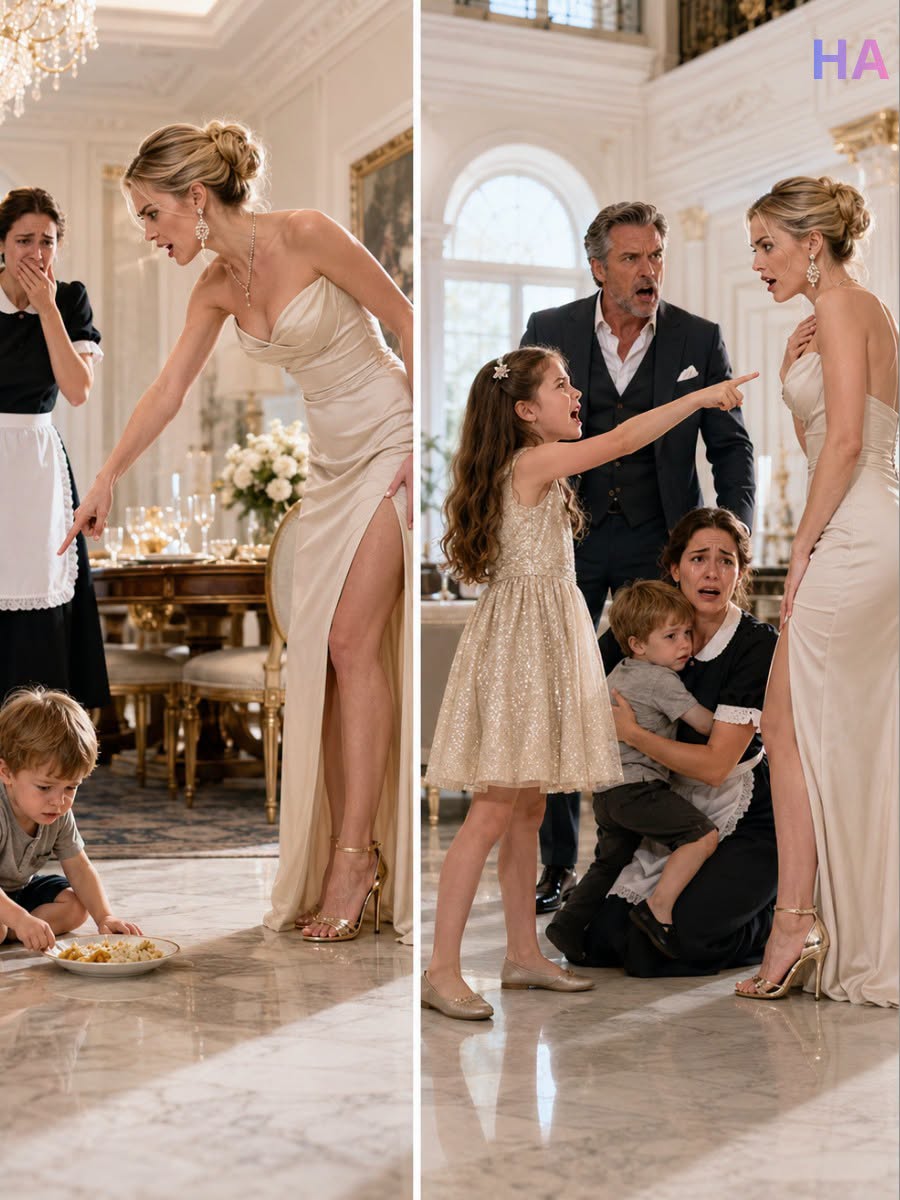 The billionaire thought his home was the safest place for his daughter—until one innocent finger pointed at the kitchen floor and exposed the woman he was about to marry.