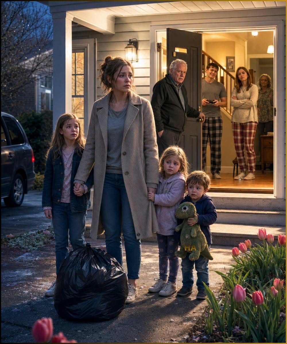 They laughed when she walked away with nothing but a garbage bag—but 18 months later, one knock at her door left the entire family begging for the life they once refused to share.