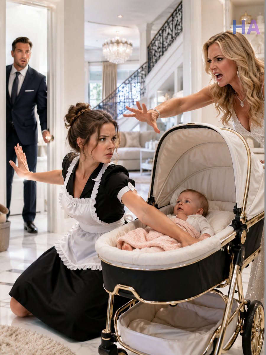 The billionaire thought he was coming home early to calm a family argument—until he saw his housekeeper risk everything to protect the baby his own wife refused to love.