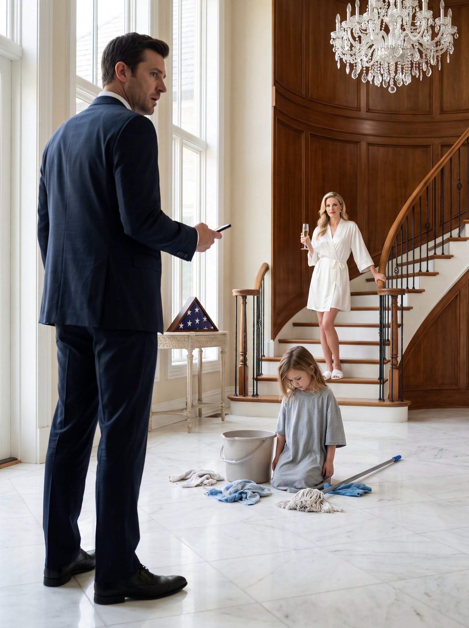 He thought his wife was helping their grieving daughter heal—until one hidden camera showed a seven-year-old begging an empty hallway, “Daddy, please come home,” and everything changed.