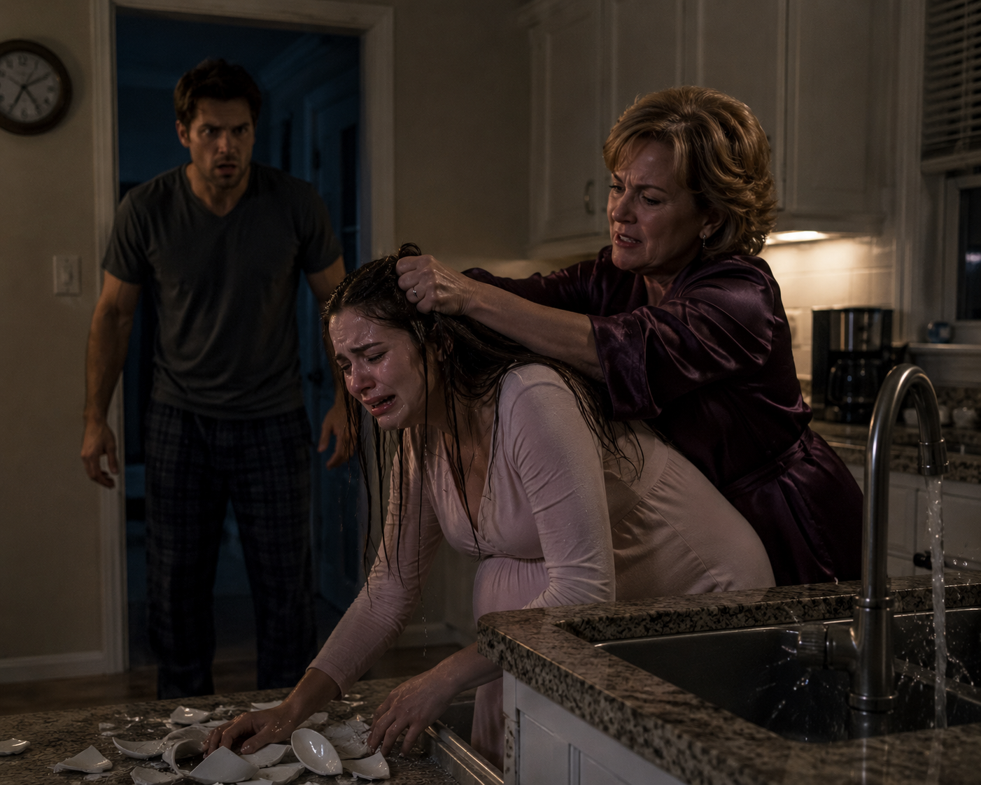 111 I woke up at 3:12 in the morning and found my pregnant wife missing from our bed… but when I reached the kitchen and saw what my mother was doing to her, I did something that made the whole house go silent
