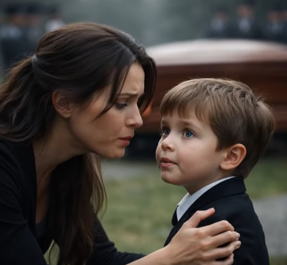 At firefighter Daniel Hayes’ funeral, no one expected a three-year-old boy to be the one who changed everything.