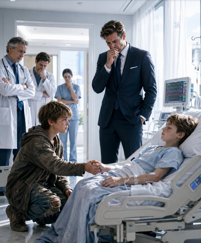 PART 2 : The Doctors Had Given Up on the Millionaire’s Son Until a Homeless Boy Walked Into the Room and Did the One Thing No One Expected