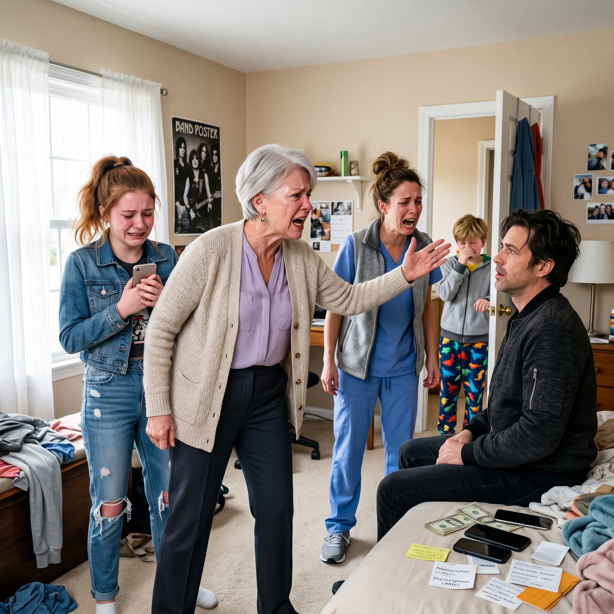 My 11-year-old nephew called me in a panic after hearing his teenage sister screaming from his stepfather's room. I rushed over, broke down the door, and the moment I stepped inside, everyone was stunned, because what I saw was worse than a typical family fight.