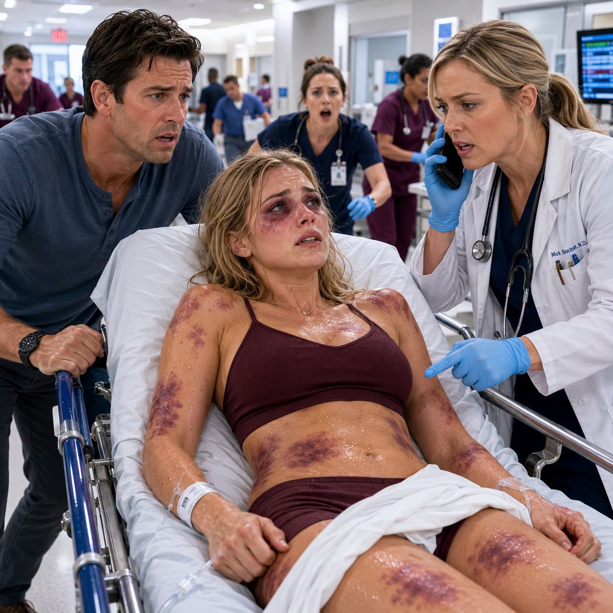 Part 2 : My husband hurt me every day as if it were his personal entertainment. One day, he beat me so viciously that I blacked out, and when he brought me to the hospital, he said, “She accidentally slipped and fell in the shower.” The moment the doctor noticed the bruises across my face, he called 911.