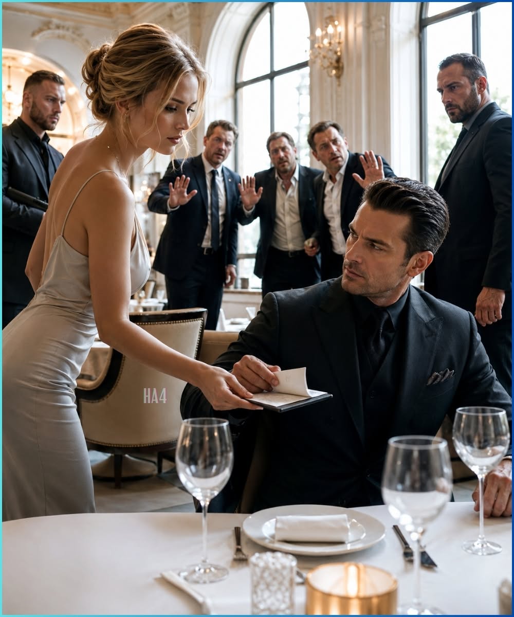 She passed the mafia boss a note with his check—and by midnight, the men hunting her were begging him to let them leave