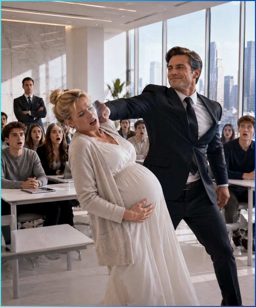 The arrogant billionaire pushed a pregnant teacher in front of her students and smiled – completely unaware that her brother controlled the city's underworld.
