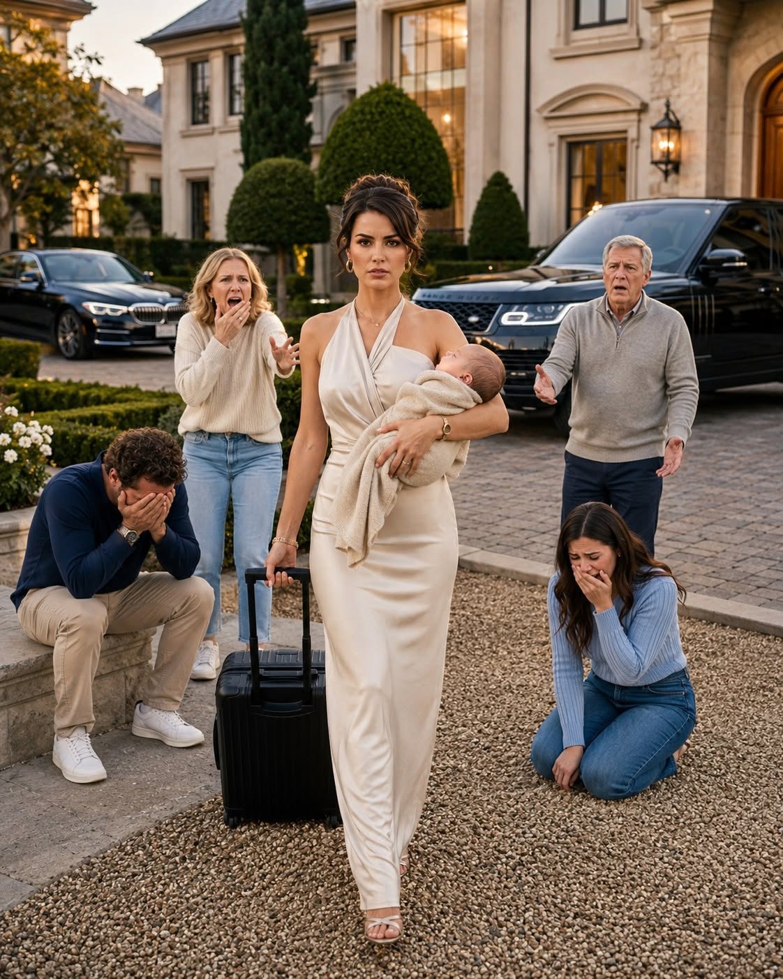 My husband finally came home. I was alone, holding our two-month-old baby against me while preparing food for his whole family. “Divorce,” he said. I didn’t sob or fight—I only pulled my child closer, took a suitcase, and left. They had no idea at all what would happen next.