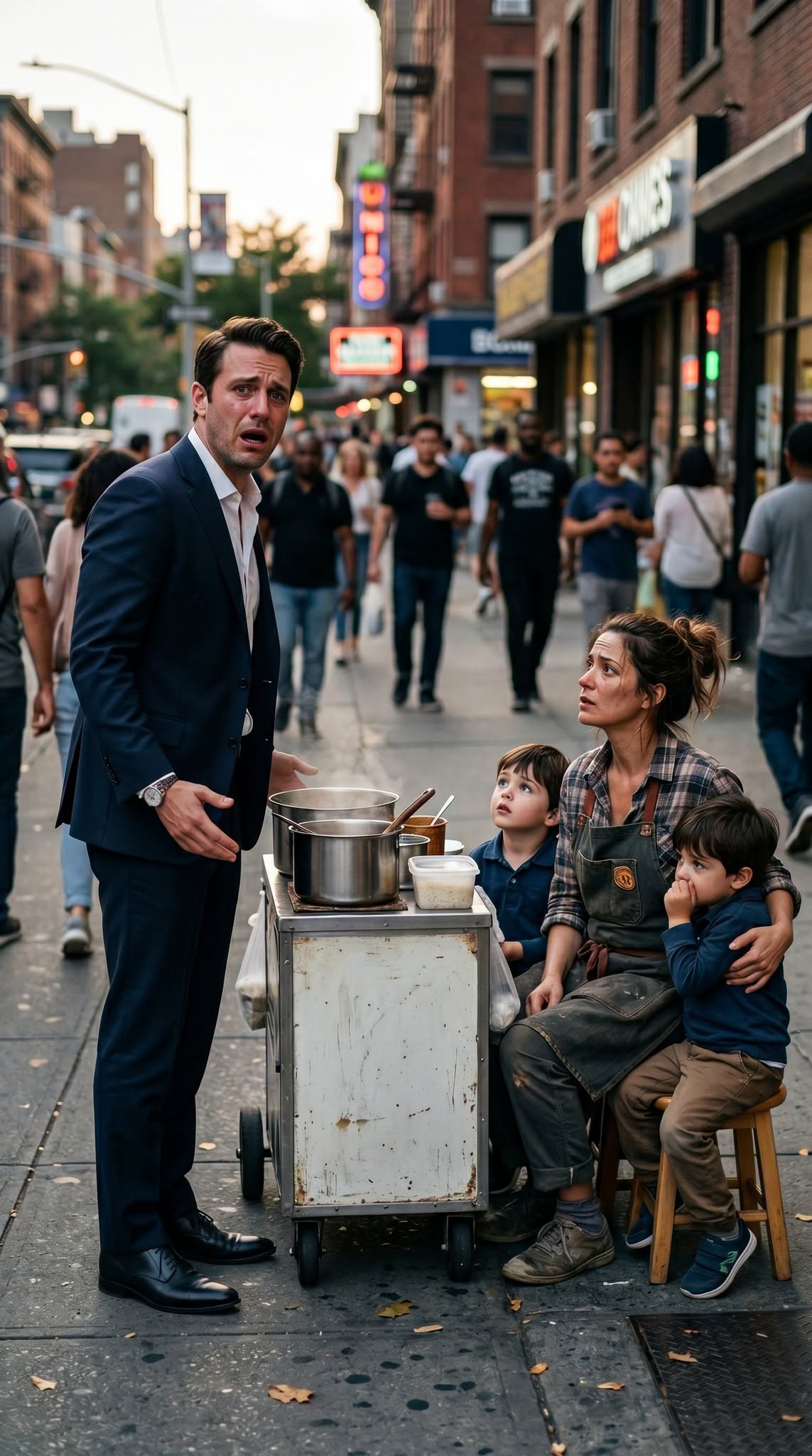 I came home after seven years believing I'd lost everything—until I saw my first love selling street food beside two little boys who looked exactly like me.