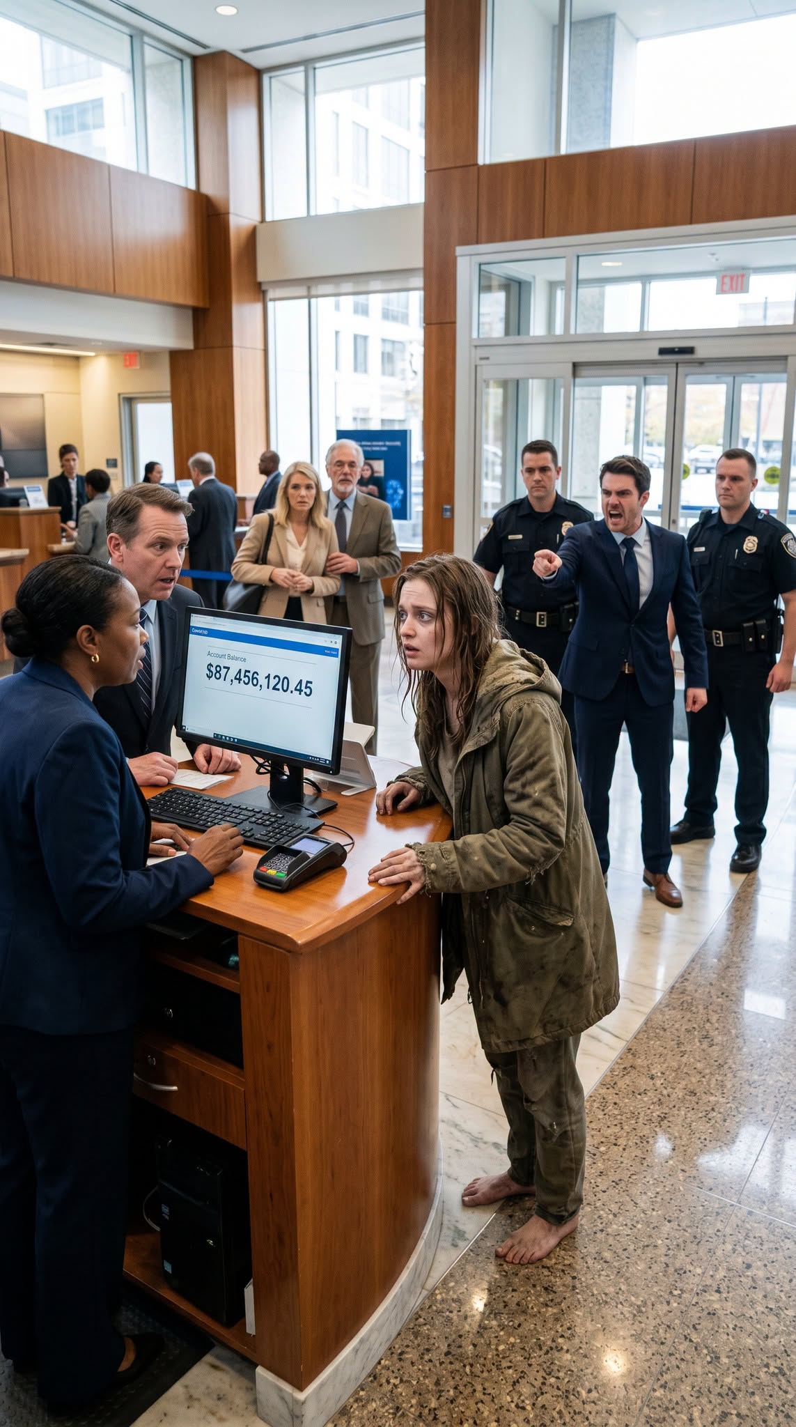 I walked into the bank barefoot and soaked from the rain, expecting another rejection... but one account balance made the manager run from his office in shock.