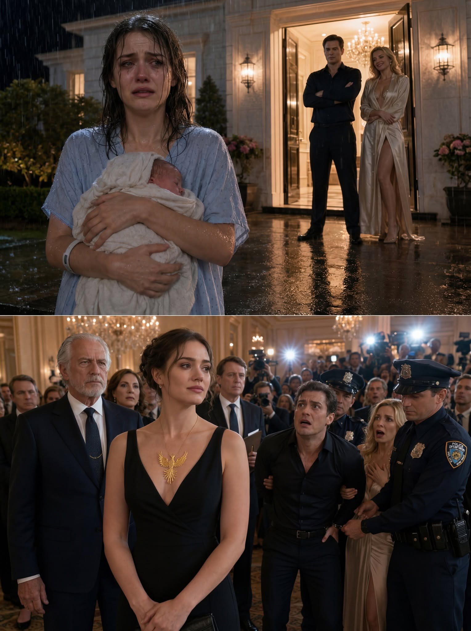My husband threw me and our newborn into the street with nothing—but one old necklace revealed I was never the woman he thought I was.
