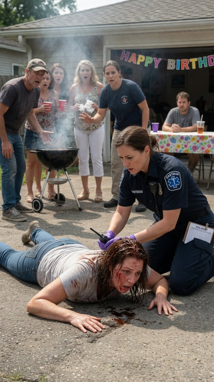 PART 2: My husband screamed “stop faking it” while I lay face-down on our driveway, unable to move anything below my waist, with barbecue sauce in my hair and his birthday guests staring like I was some embarrassing interruption.