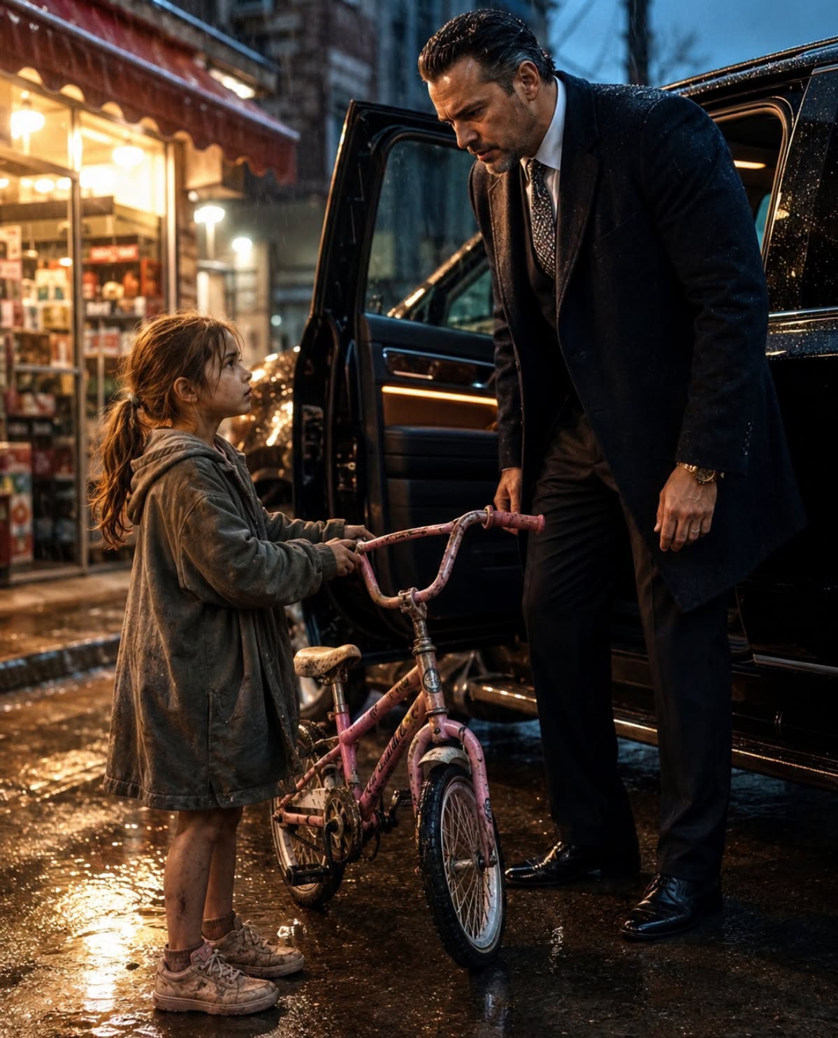 A Starving Little Girl Asked a Mafia Boss to Buy Her Pink Bicycle—By Dawn, He Discovered His Own Men Had Robbed Her Family