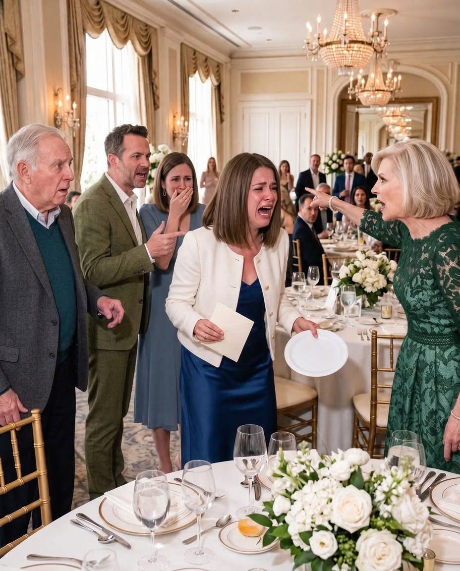 At my parents’ grand anniversary dinner, everyone at the main table ate from fine china. Then Mom handed me a plastic plate, pointed toward the back, and said, “You know your place, hon.” I didn’t argue. I set the plate down, picked up my envelope, and quietly walked to my car.