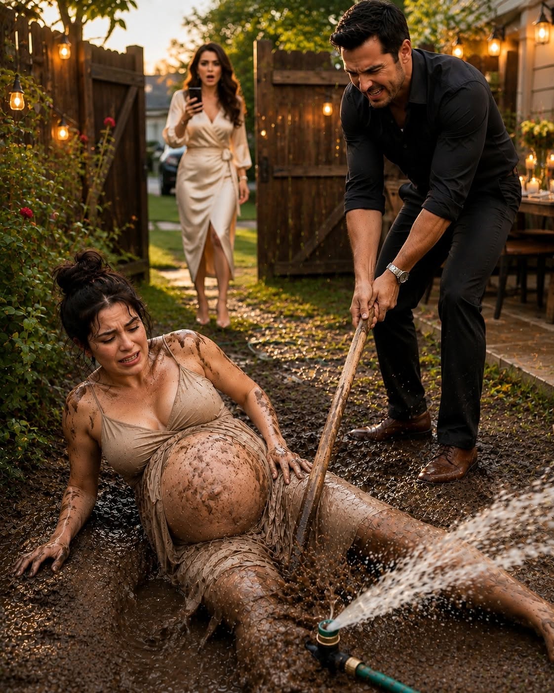 “You thought you could leave me before the baby came?” he asked, tapping the wooden stick against his palm. “You really believed I’d let that happen?”