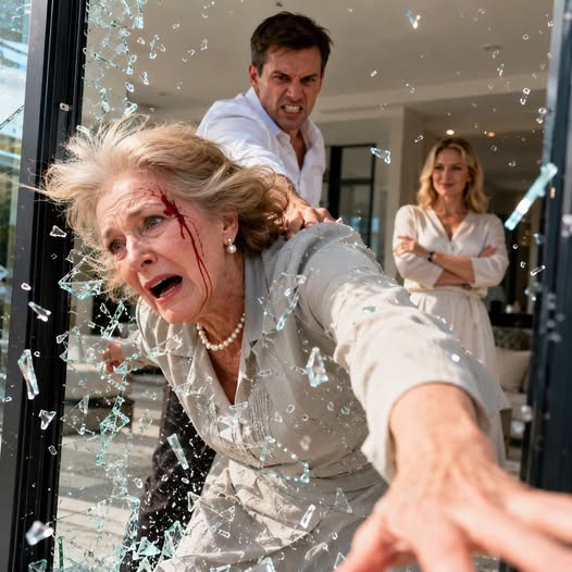 My son and his wife threw me through a glass door, called me broke and useless. I said nothing as blood ran down my face. That night, I called my lawyer and activated the trust fund. By morning, their house was frozen, and my 21 million was untouchable.