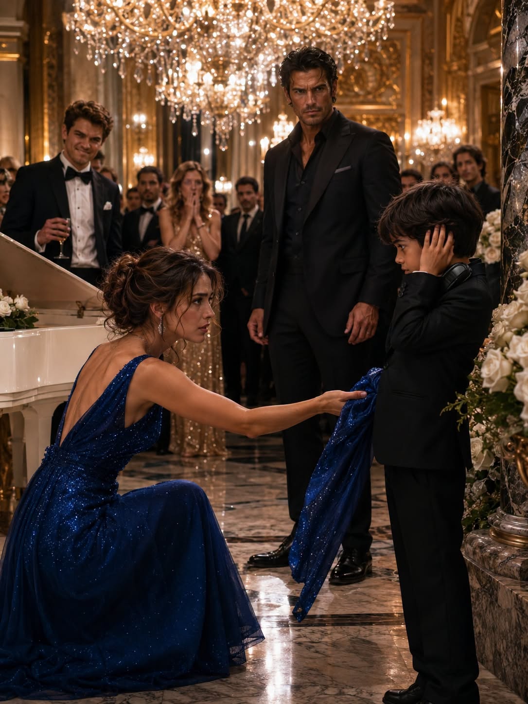 They Mocked the Mafia Boss’s Autistic Son at the Wedding—Then the Pianist in Blue Stopped Playing and Held Out Her Sleeve