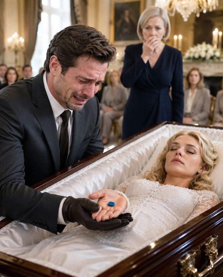 "I kissed my wife’s cold forehead inside her coffin… and when I opened her clenched hand, I found a navy-blue button torn off with force. I recognized it immediately. It belonged to my brother Rodrigo’s jacket. My mother went pale and whispered,