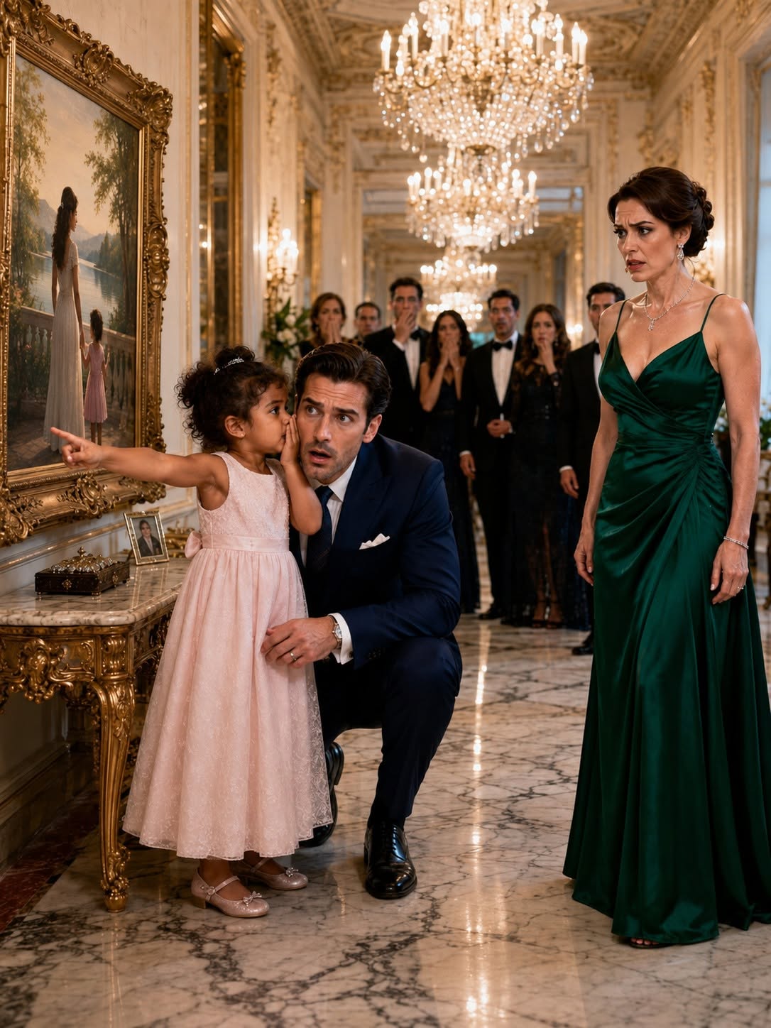 "Check the Painting, Sir!" the Maid's Toddler Whispered to the Billionaire — His Fiancée Turned Pale