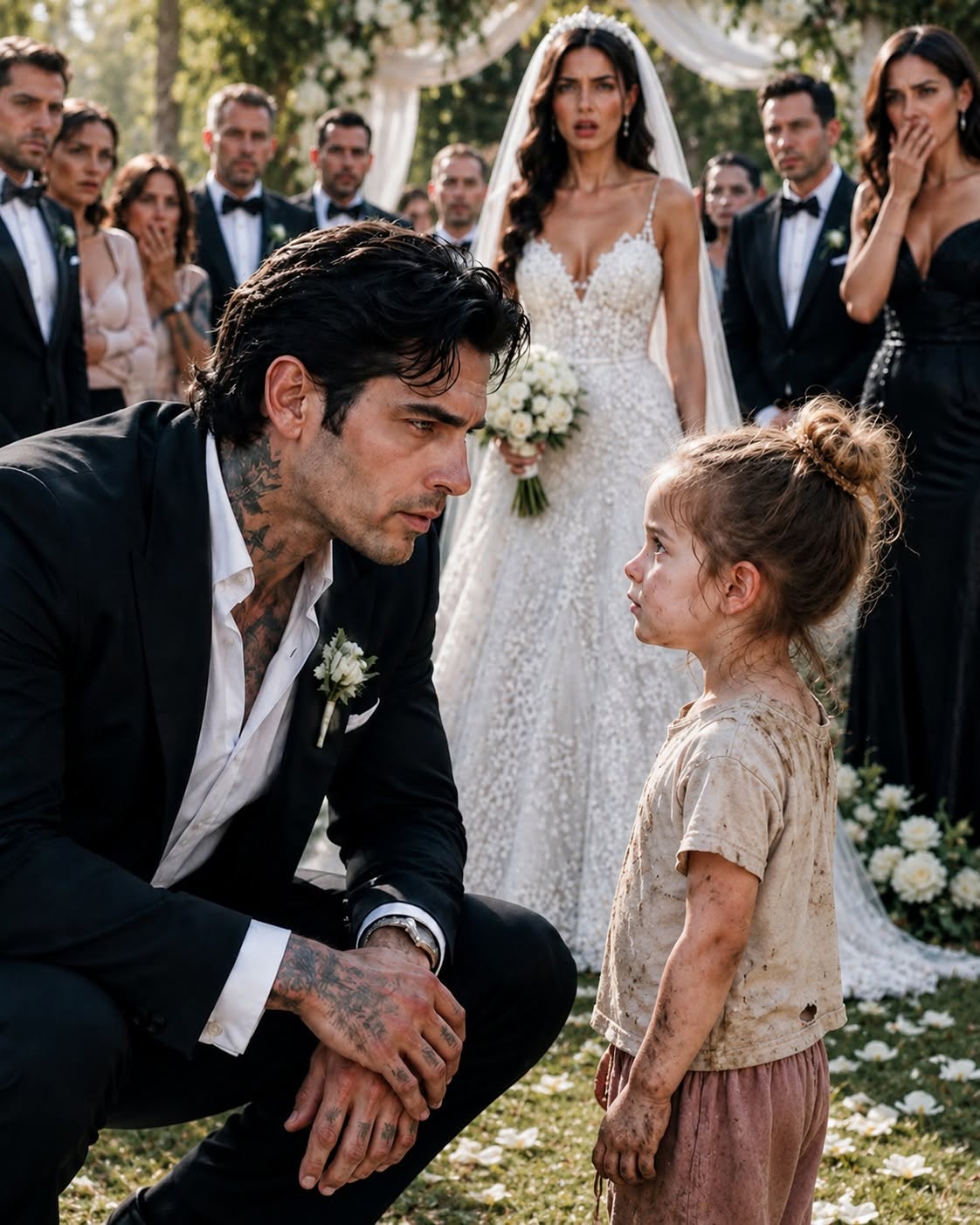 I was seconds away from marrying the woman everyone believed would become the queen of my empire when a three-year-old girl grabbed my sleeve and quietly exposed a secret that shattered everything. Minutes later, a hidden security recording proved my bride had been terrorizing her housekeeper, threatening to erase her family, and secretly plotting to steal everything I had built—with help from someone standing beside me at the altar.