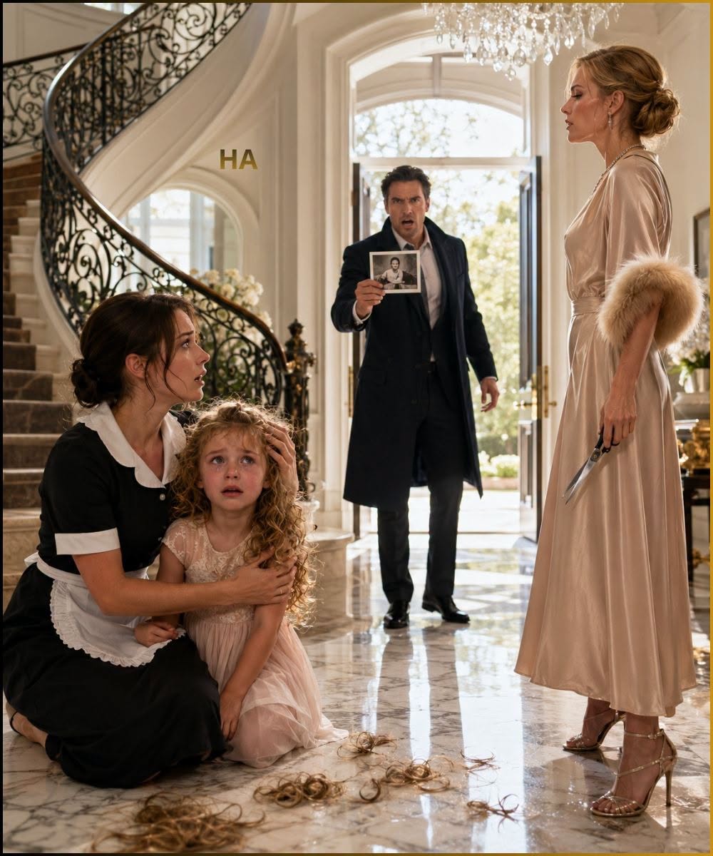 She Cut the Maid’s Little Girl’s Curls to Prove the Mansion Was Hers, but the Billionaire Came Home Holding the Photograph That Proved It Never Was