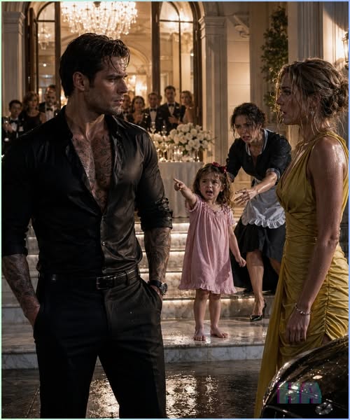 The little girl’s scream cut through the rain so sharply that Damian Cole stopped halfway down the marble steps.