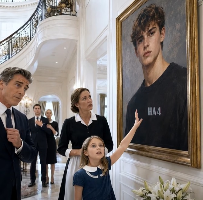 the maid’s daughter saw the CEO’s dead son in a portrait and whispered one sentence that made his entire mansion go silent