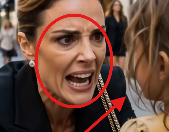 “Give it back!” The rich woman grabbed the little girl’s arm in the middle of the shopping street so hard the child almost dropped to her knees.