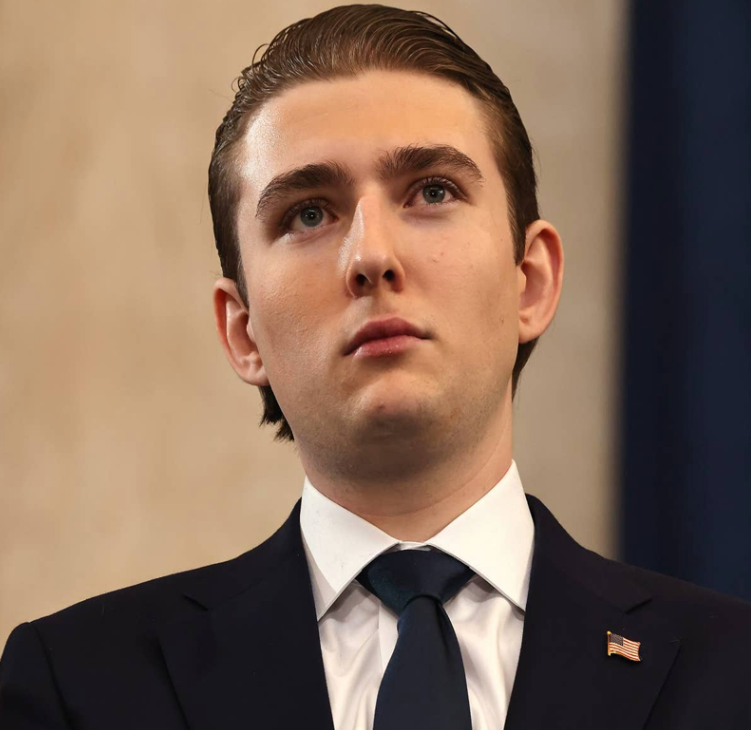 Just 30 minutes ago at the university, Barron Trump.... See more