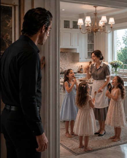 The Mafia Boss Came Home Early — And Heard The Three Daughters Who Hadn't Spoken In 14 Months Singing In The Kitchen With Their Housekeeper